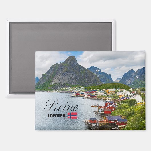 Reine auf den Lofoten Magneet (Voorkant / Achterkant)