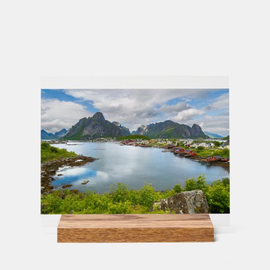 Reine auf den Lofoten Magnet  Acryl Bord (Voorkant)