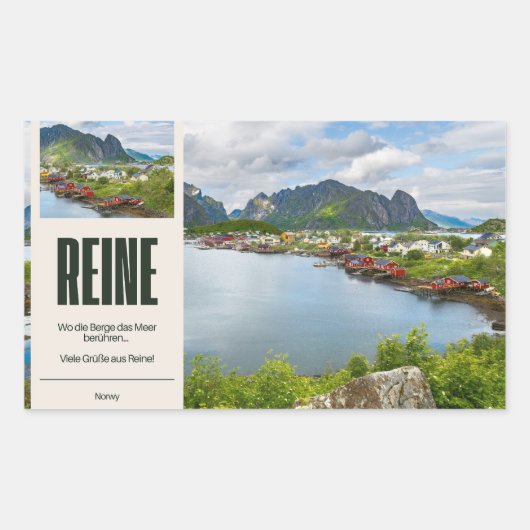 Reine auf den Lofoten Rechthoekige Sticker (Voorkant)