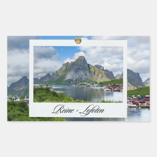 Reine auf den Lofoten Rechthoekige Sticker (Voorkant)