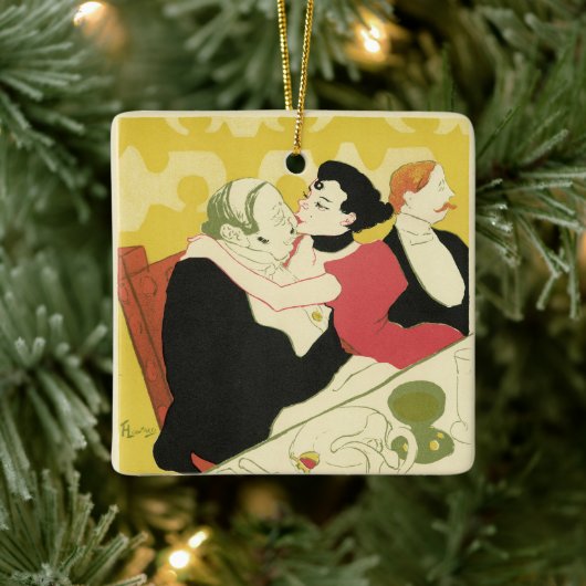 Reine de Joie Toulouse Lautrec Keramisch Ornament (Boom)