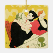 Reine de Joie Toulouse Lautrec Keramisch Ornament (Achterkant)