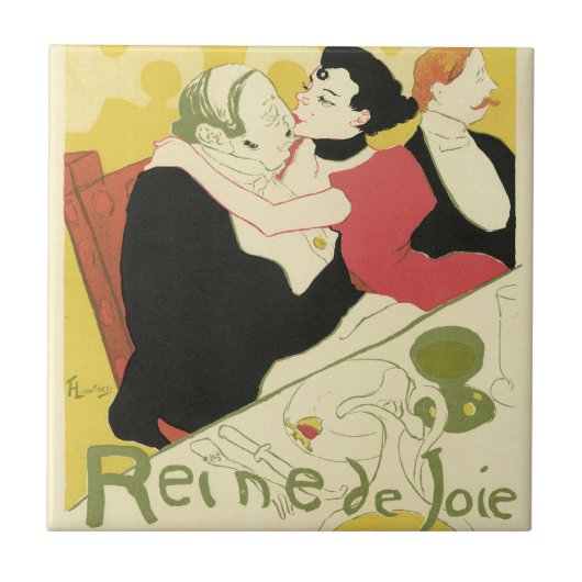 Reine de Joie Toulouse Lautrec Tegeltje (Voorkant)