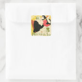 Reine de Joie Toulouse Lautrec Vierkante Sticker (Tas)