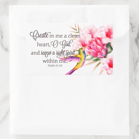 Reine hart rechthoekige sticker (Tas)