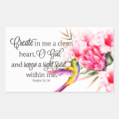 Reine hart rechthoekige sticker (Voorkant)