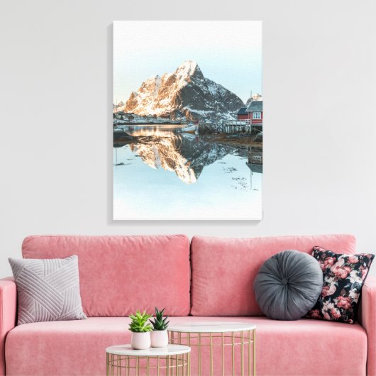 Reine, Lofoten Canvas Afdruk (Insitu (Woonkamer))
