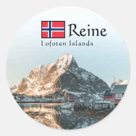 Reine Lofoten Islands Souvenir Ronde Sticker