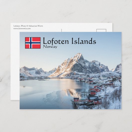 Reine Lofoten Noorwegen Briefkaart (Voorkant / Achterkant)