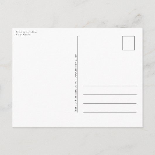 Reine Lofoten Noorwegen Briefkaart (Achterkant)