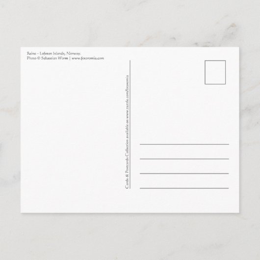 Reine Lofoten Noorwegen Briefkaart (Achterkant)