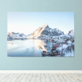 Reine Lofoten Noorwegen Canvas Afdruk (Insitu (Houten vloer))