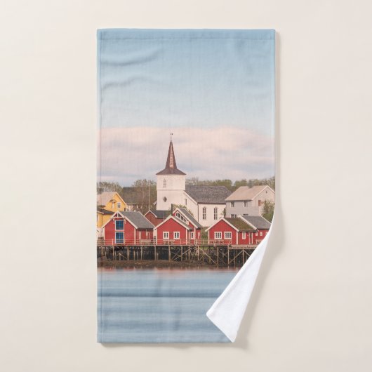 Reine Lofoten Noorwegen Handdoek (Handdoek)