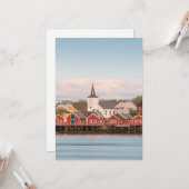 Reine Lofoten Noorwegen Kaart (Voorkant / Achterkant in situ)