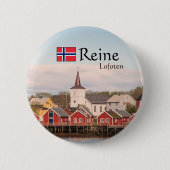 Reine Lofoten Souvenir Ronde Button 5,7 Cm (Voorkant)