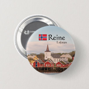 Reine Lofoten Souvenir Ronde Button 5,7 Cm