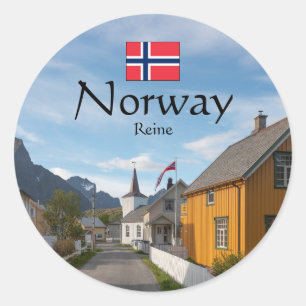 Reine Lofoten Souvenir Ronde Sticker