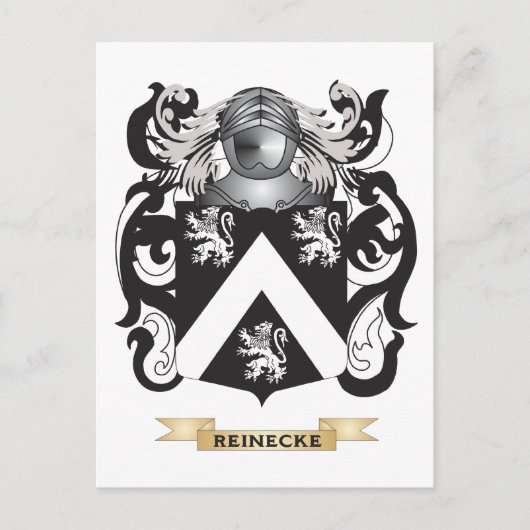 Reinecke Coat of Arms (familiekust) Briefkaart (Voorkant)