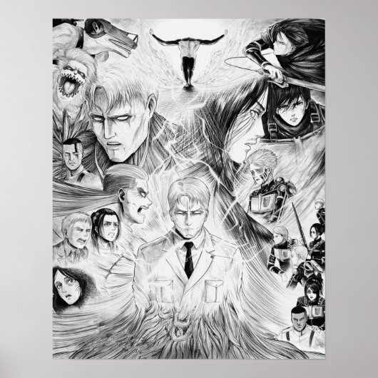 Reiner Braun Armored Titan Shingeki no Kyojin Poster (Voorkant)