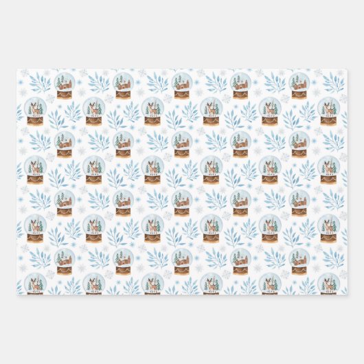 Reiner- en sneeuwwitpapierset van 3 inpakpapier vel (Voorkant 2)