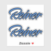 Reiner Name blue Aufkleber Sticker Stickerset (Vel)