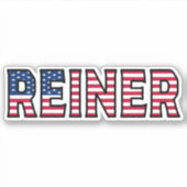 Reiner Name Vorname USA Sticker Stickerset (Voorkant)