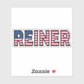 Reiner Name Vorname USA Sticker Stickerset (Vel)