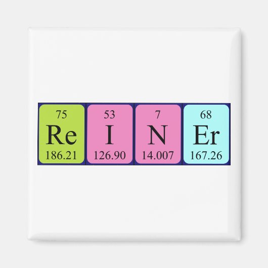 Reiner periodieke table name magnet (Voorkant)