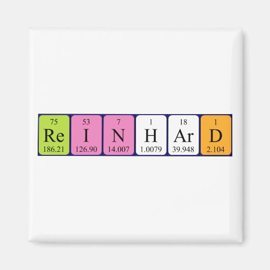 Reinhard periodieke lijstnaam magnet (Voorkant)