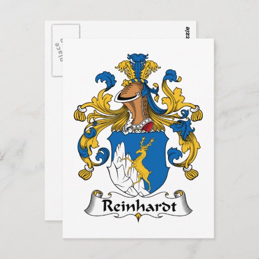 Reinhardt Family Crest Briefkaart (Voorkant / Achterkant)