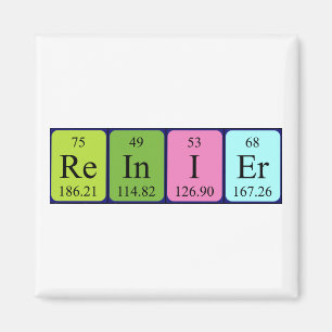 Reinier periodiek table name magnet