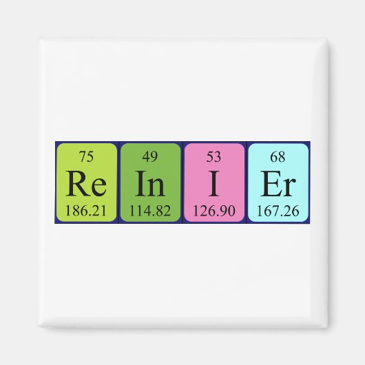 Reinier periodiek table name magnet (Voorkant)