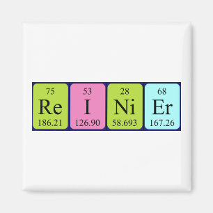 Reinier periodiek table name magnet