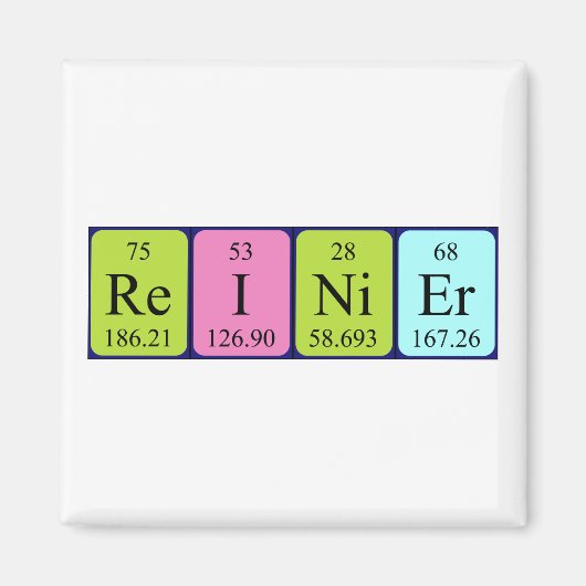 Reinier periodiek table name magnet (Voorkant)