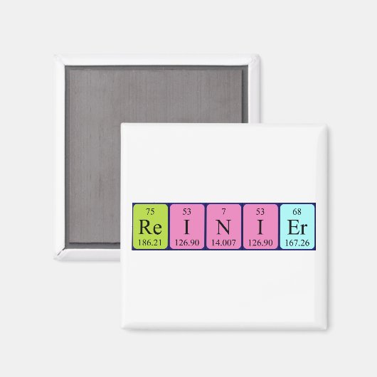 Reinier periodiek table name magnet (Voorkant / Achterkant)