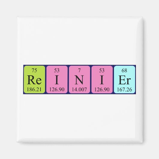 Reinier periodiek table name magnet (Voorkant)