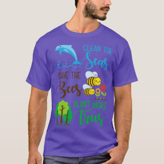 Reinig de Zeeen om het bijenPlant meer bomen 1 te T-shirt