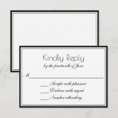 Reinig elegante RSVP met elke kleurrand (Voorkant / Achterkant)