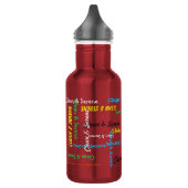 Reinig en sereen, rood, herstel, Motivatie Waterfles (Links)