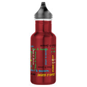 Reinig en sereen, rood, herstel, Motivatie Waterfles (Rechts)