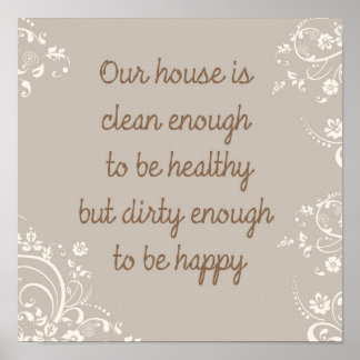 Reinig genoeg poster