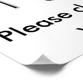 Reinig je hond. GEEN DOG POOP alsjeblieft. -POSTER Poster (Hoek)