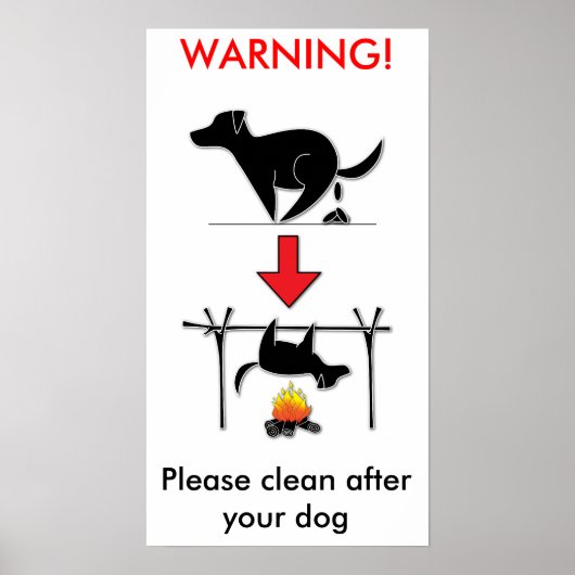 Reinig je hond. GEEN DOG POOP alsjeblieft. -POSTER Poster (Voorkant)