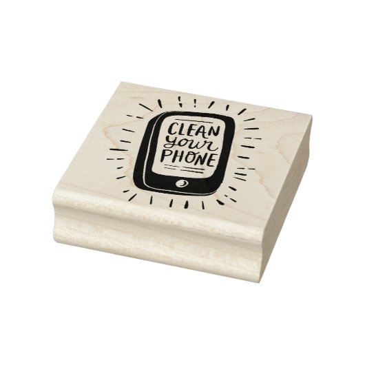 Reinig je telefoon rubberstempel (Stempel)