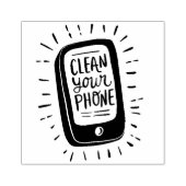 Reinig je telefoon rubberstempel (Afrduk)