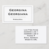 Reinig, modern en elegant met lijngrensbedrijf visitekaartje (Voorkant / Achterkant)