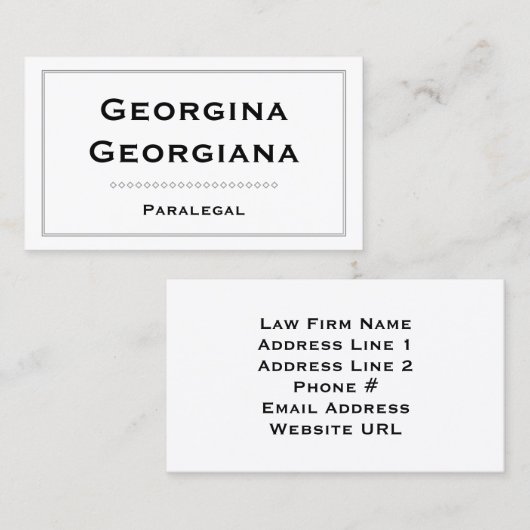 Reinig, modern en elegant met lijngrensbedrijf visitekaartje (Voorkant / Achterkant)