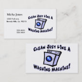 Reinig net als een wasmachine visitekaartje (Voorkant / Achterkant)