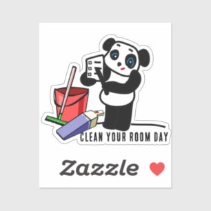 Reinig uw kamer dag sticker
