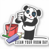 Reinig uw kamer dag sticker (Voorkant)